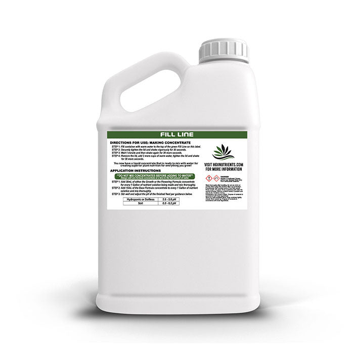 HGV Plant Nutrients Growth and Flower Base Formula Ready-to-Mix - 1 or 2.5 Gallon Jugs