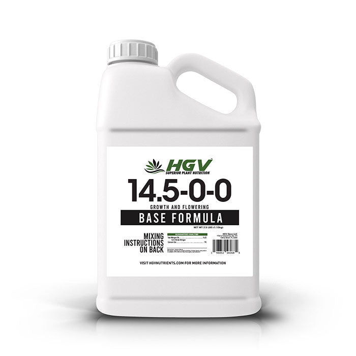 HGV Plant Nutrients Growth and Flower Base Formula Ready-to-Mix - 1 or 2.5 Gallon Jugs