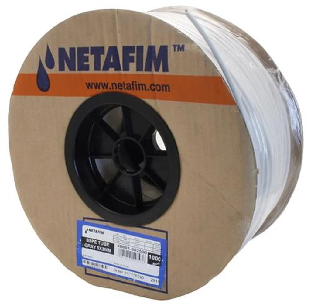 Netafim - 5/3mm (0.125'' ID) White Micro Tubing, 1000 ft/roll